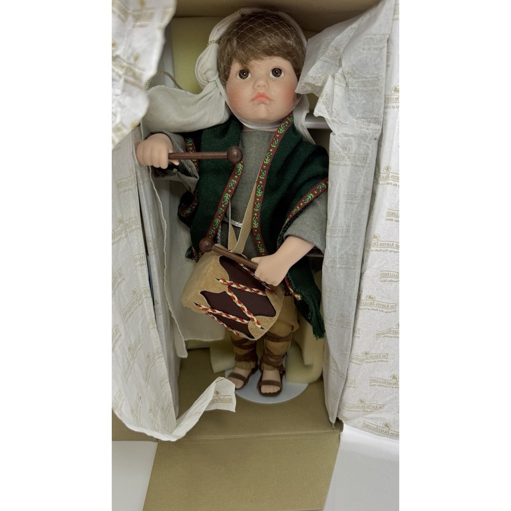 ASHTON-DRAKE GALLERIES THE LITTLE DRUMMER BOY Wind Up Musical Porcelain Doll COA
